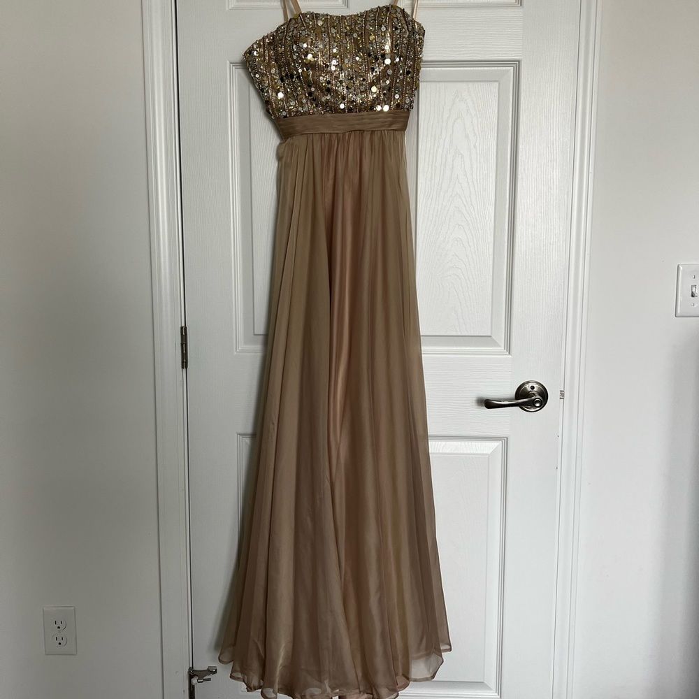 Nude champagne color gown